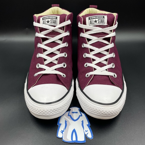 Converse Chuck Taylor All-Star Street Mid Dark Sangria Men’s Sz 10.5 - Picture 3 of 10